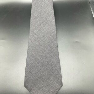 Kiton Gray Wool Silk 7 Fold Tie